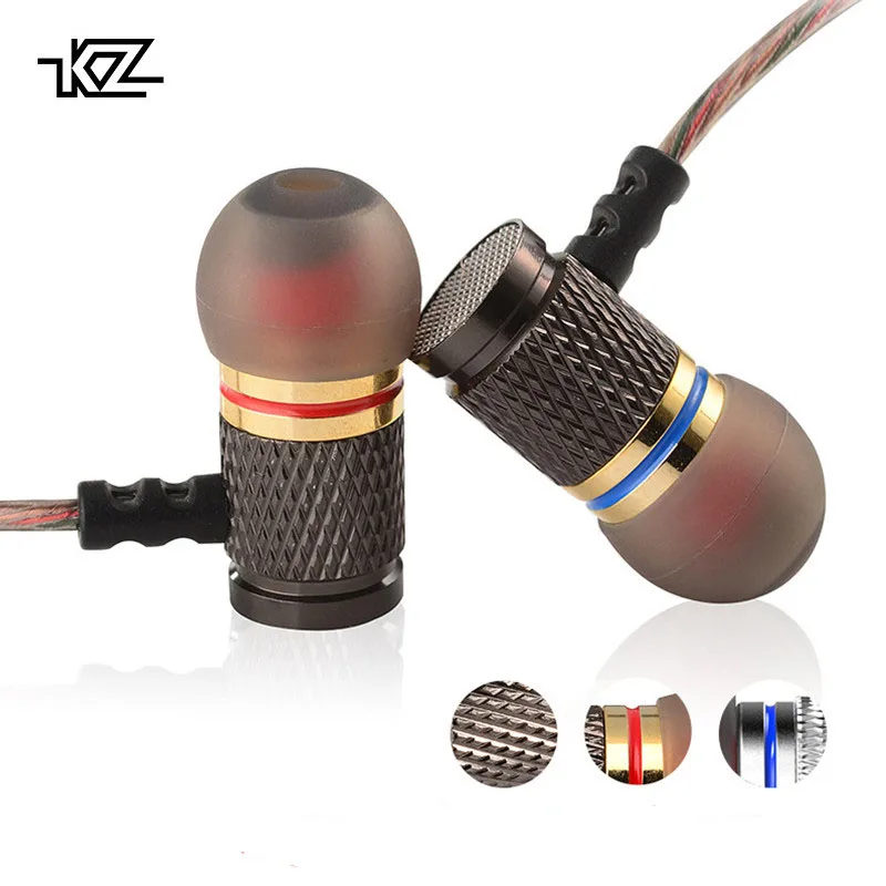 Goedkoop KZ EDR1 Sport in ear oortelefoon wired metal muziek headsets bass ruisonderdrukking oordopjes fone de ouvido auricular voor Iphone xiaomi