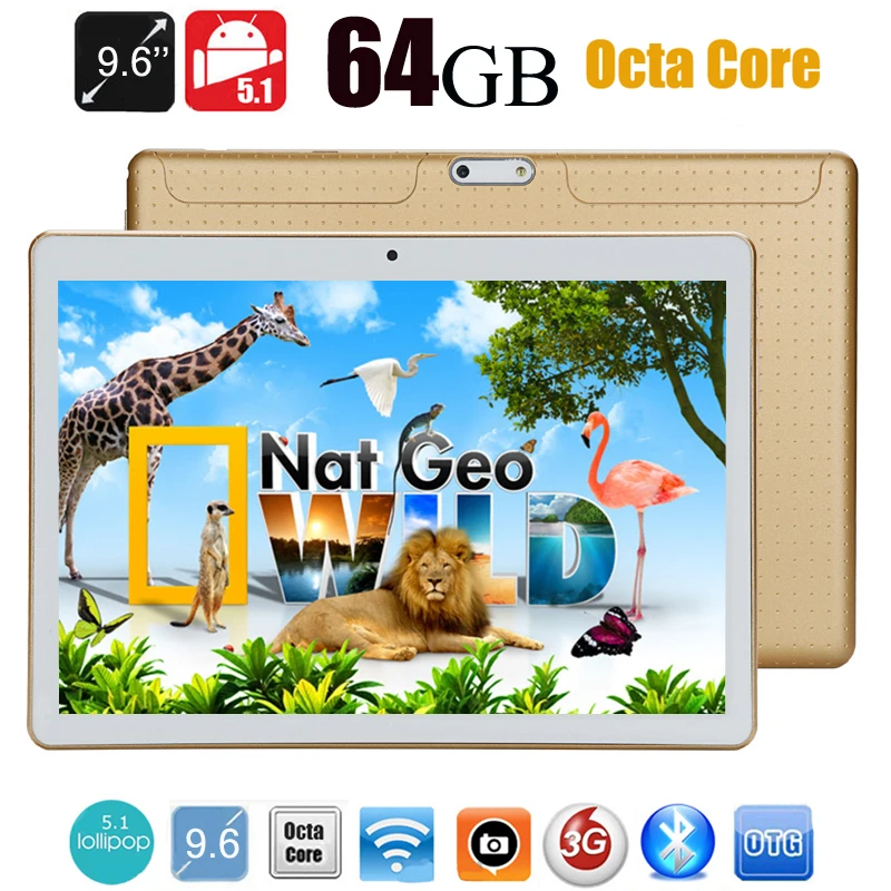 ramos 9.6 inch tablet 1280X800 IPS octa core 4GB RAM 64GB ROM 3G mtk 6592 Dual SIM card phone call Android 5.1 Tablet PC 10 10.1