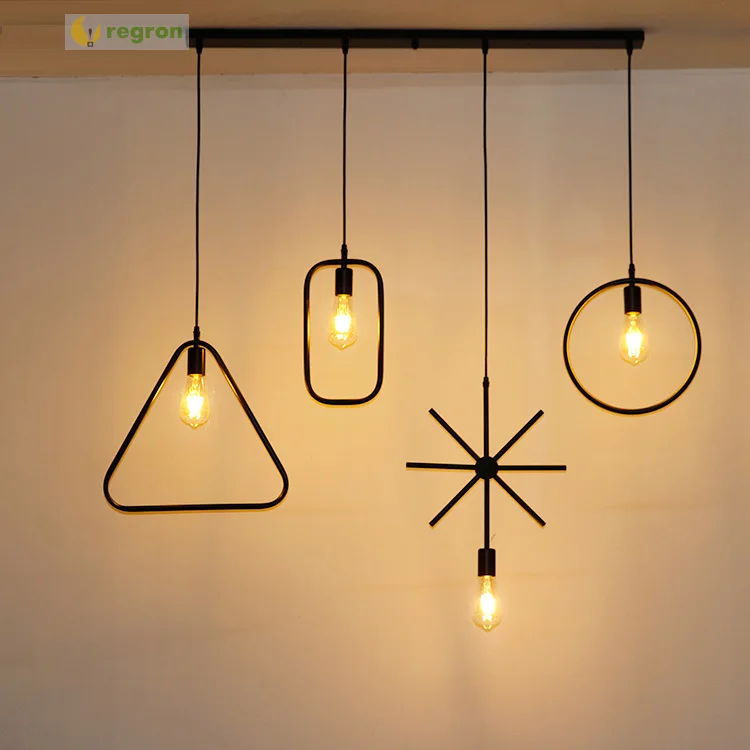 Современный светильник E27 Pendant Light Простая столовая передняя стойка Бар Урожайная