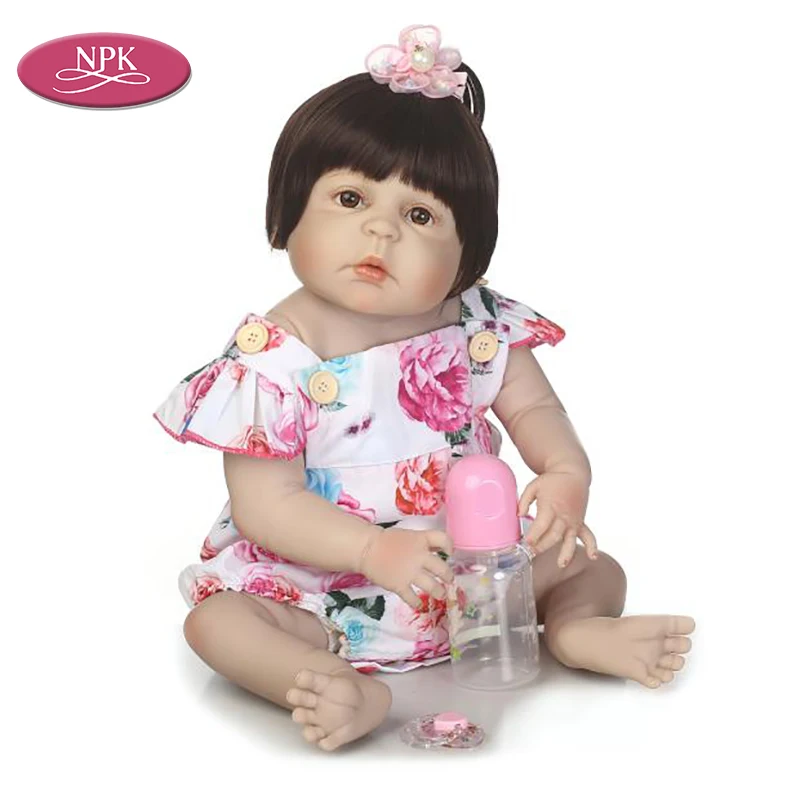 NPK 57 см Reborn Baby Doll полное тело силиконовая Ванна игрушка Реалистичная принцесса девочка новорожденные младенцы Модная Кукла Реалистичная Bonecas