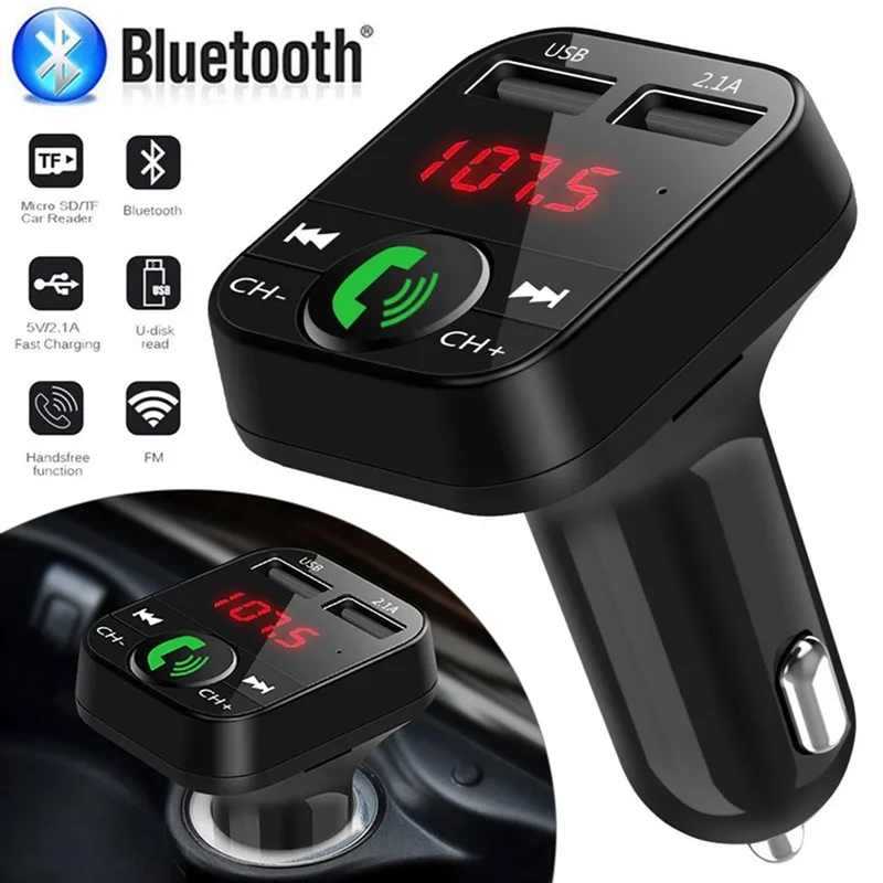 VicTsing Bluetooth MP3-плеер fm-передатчик беспроводной радио адаптер USB2.0 автомобильное зарядное устройство MP3-плеер громкой связи высокое качество 12-24 В