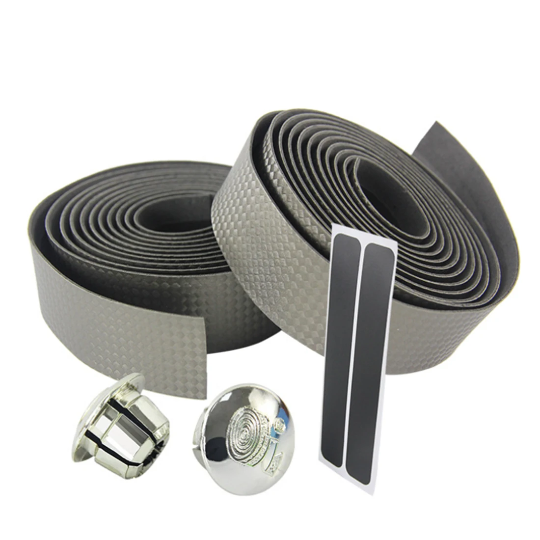 cheap 1 Pair Hot Cycling Handlebar Tape Road Bike Sports Bicycle Handlebar Anti slip Belt Strap + 2 Bar Plug Carbon fiber strap
