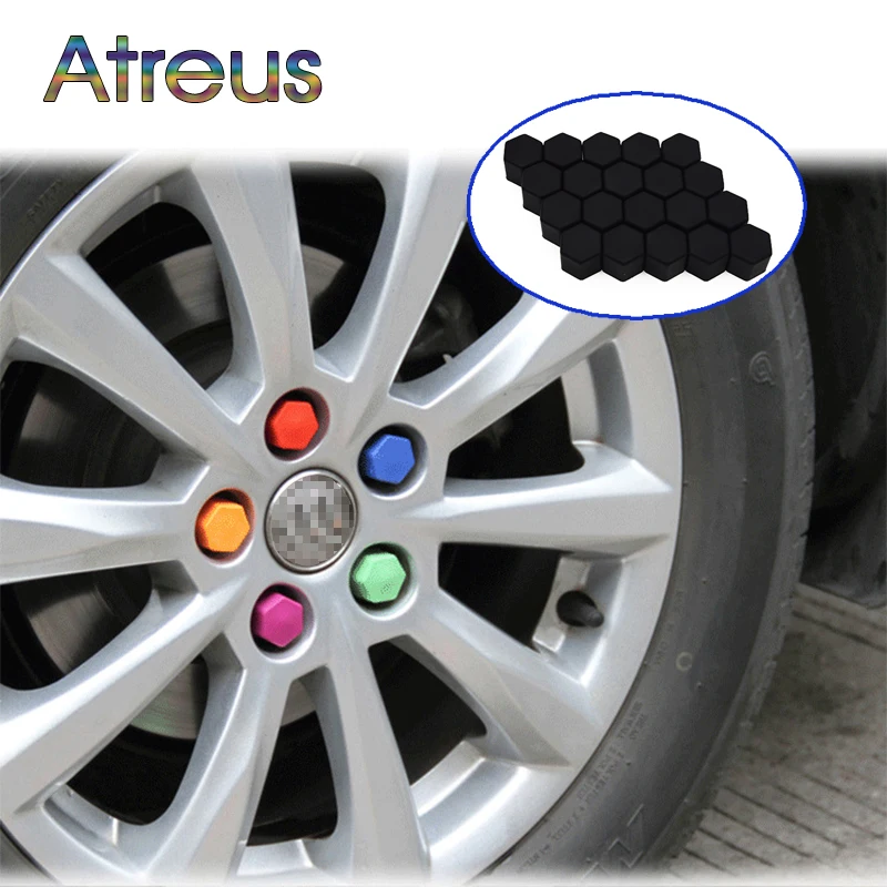 

20Pcs Silicone Car Wheel Hub Screw Cover Nut Caps For Mazda 6 Ford Focus 2 3 Fiesta BMW E39 E90 E60 Kia Rio K2 Ceed Accessories
