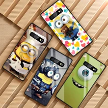 Белье Mike Wazowski Миньоны banana сотовый Чехол из закаленного стекла для телефона для samsung Galaxy A6 A6S A8 A8S J6 J8 S8 S9 S10 PLUS, NOTE 8, 9