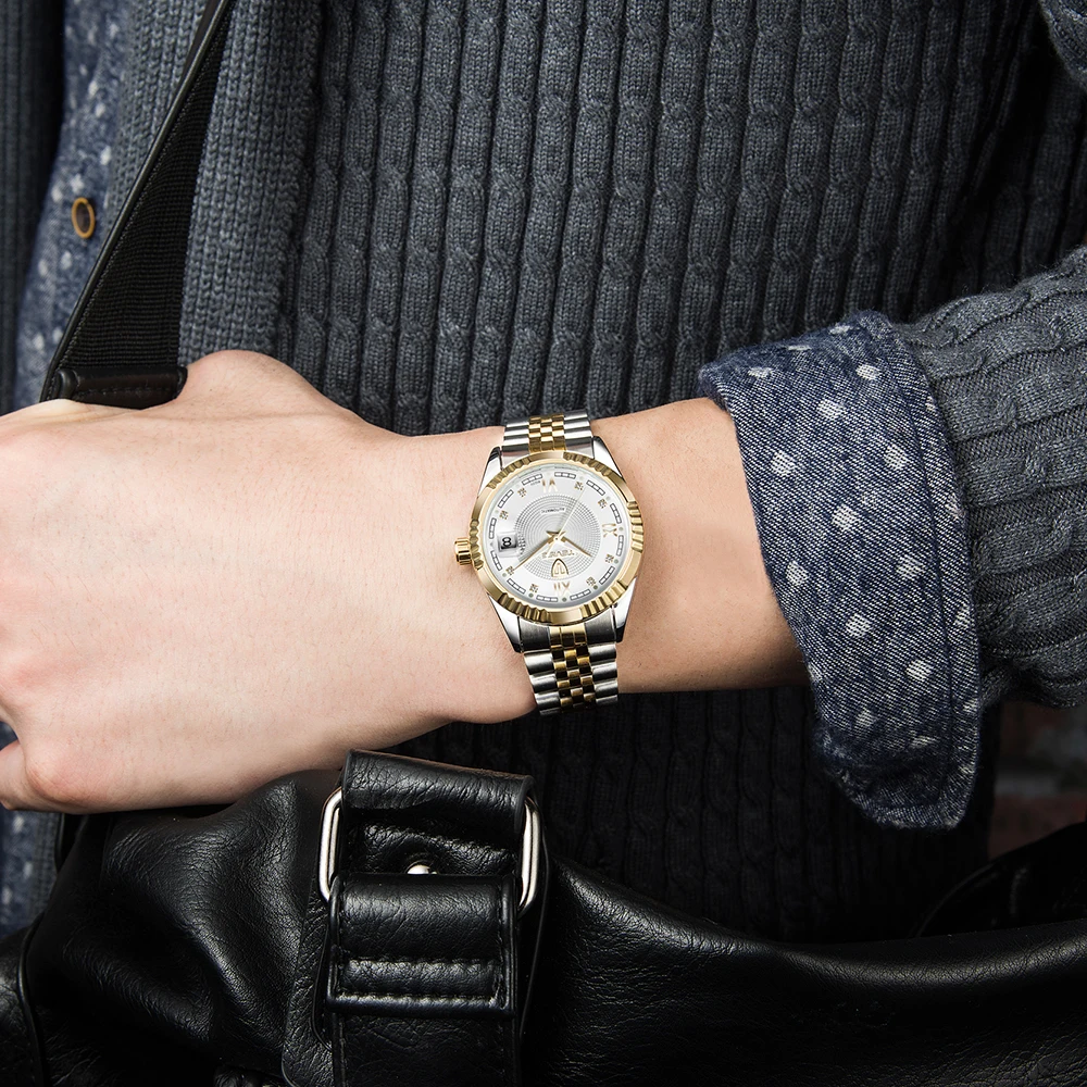 TEVISE Mechanical Watch Men Luminous Date Men's Watches Luxury Automatic Watch Men Clock With Metal Watch Bracelets Dropshipping (13)