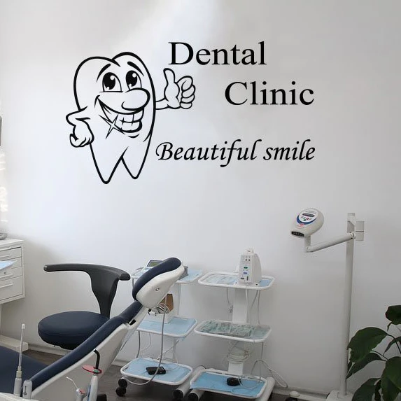 Smile Teeth Wall Sticker Dental Clinic Logo Wall Decal Dentist Quote Wall  Poster Beautiful Tooth Decoration Vinyl Art AZ455|Wall Stickers| -  AliExpress
