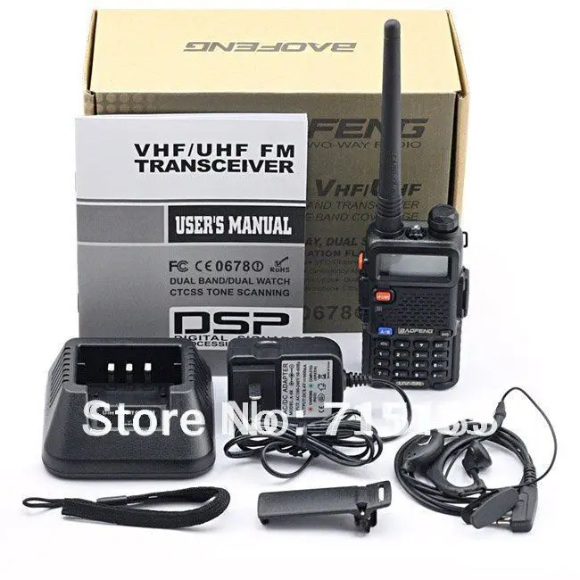 Горячий Baofeng UV-5R Dual band двухстороннее радио с наушником Baofeng UV5R 5 Вт 128CH FM VOX UHF+ VHF Портативный иди и болтай walkie talkie