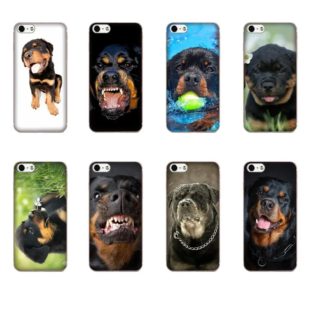 

Soft Silicone TPU Transparent Phone Cases Cover For Xiaomi Redmi Mi Note 7 8 9 SE Pro Lite Go Play Rottweiler Dog Puppies 5