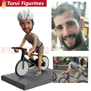 

personalized bobblehead figure for bicycle rider riding bike sports figurines mini statue home decorations home decor dolls