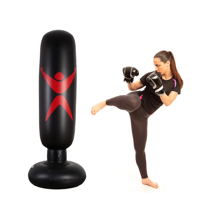 Punching Bag Inflatable Boxing Column Tumbler Sandbags MMA Kick Martial Training