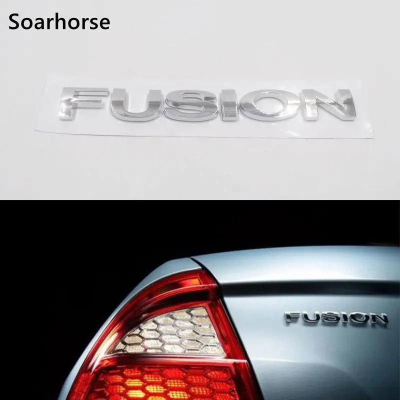 

Soarhorse 3D For Fusion Letters Logo Car Rear Trunk Emblem For Ford Fusion 2007- Nameplate Badge Sticker