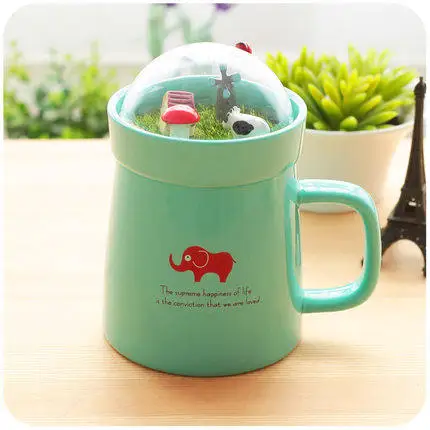 Lovely Bone China Ceramic Mugs and cup Top Quality Cute Totoro Cartoon Style Children Outdoor Water Cup 400ml Colorful | Дом и сад