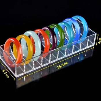

Acrylic 10 Bracelet Stand Box Accessories Bangle Display Rack Jewelry Holder Display Rack Transparent Bracelet Storage Box