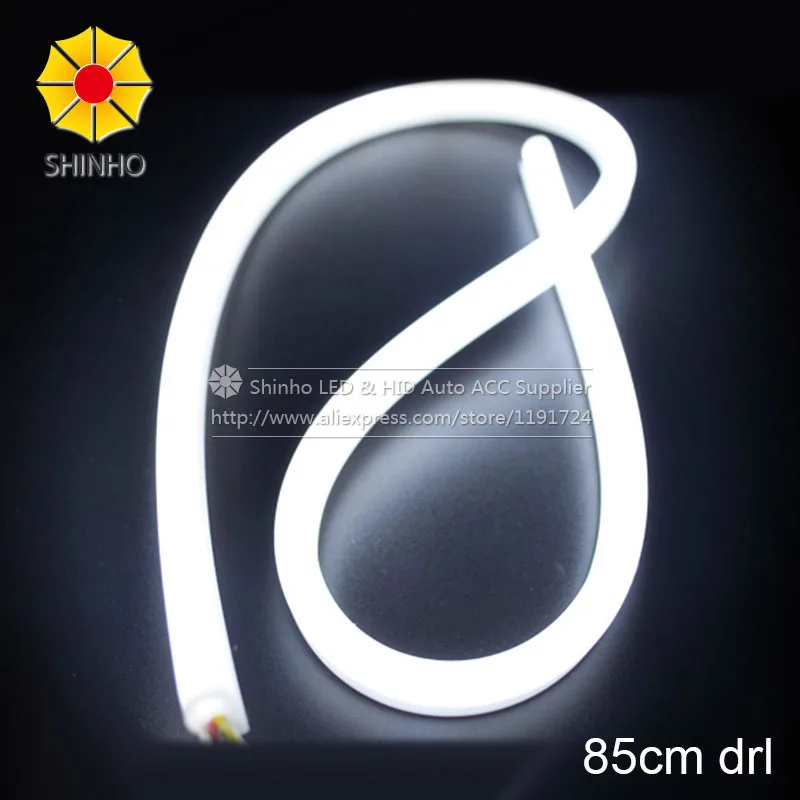 

85cm DIY White Amber Flexible DRL Strip Turn Signal Tube Angel Eye DRL LED Daytime Running Head Headlight Light Switchback
