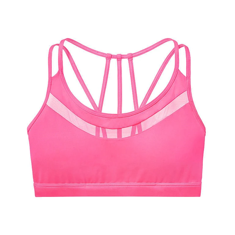 Sexy Backless Sports Bra Top Fitness Bras Gym Women Strappy Brassiere Sport Top Vest Padded Yoga Bras Push up Running Underwear