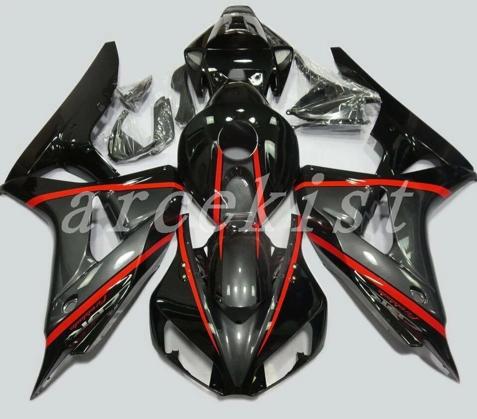 

New ABS motorcycle Full fairing kit Fit for Honda CBR1000RR 06 07 fairings parts CBR1000 1000RR 2006 2007 Custom black gray