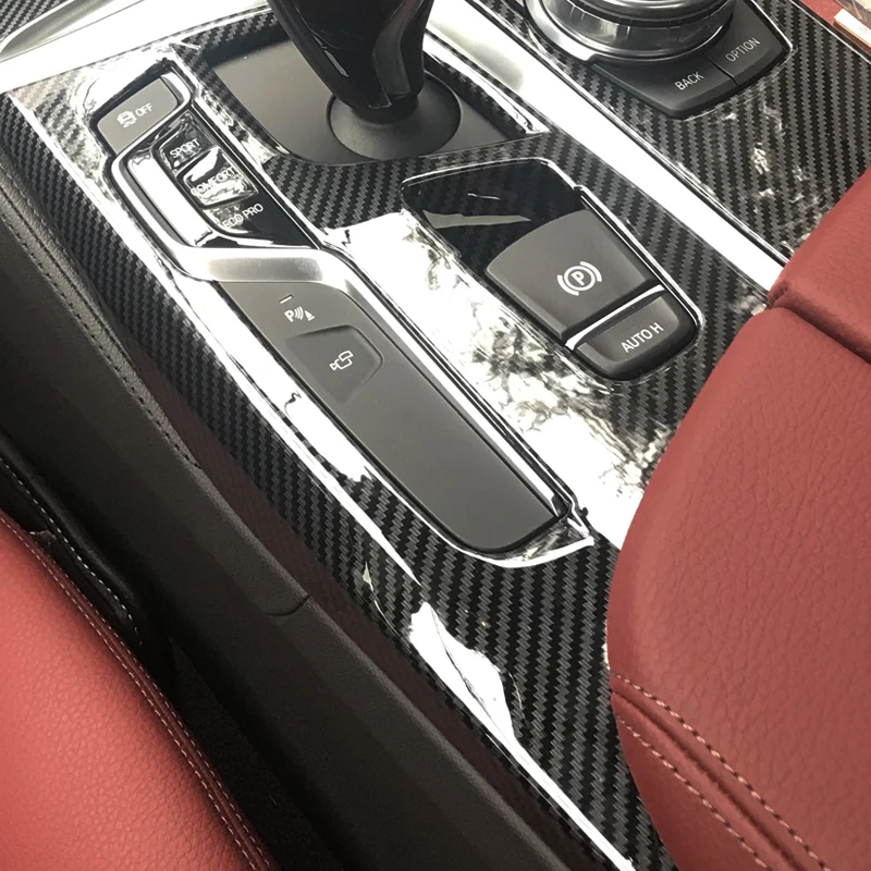 Текстурная центральная консоль из углеродного волокна для BMW 5 Series G30 2018 LHD