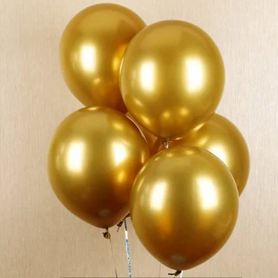 50 шт. металлический шар 12 дюймов глянцевый жемчуг плотные воздушные шары надувные воздушные шары для свадебного украшения металлические цвета латексные шары - Цвет: 50pcs gold ballon