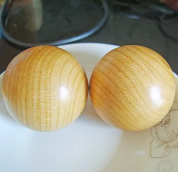 

Natural White Jujube wood elderly people hand massage handball massager Acupressure Lower blood pressure promote blood circulate