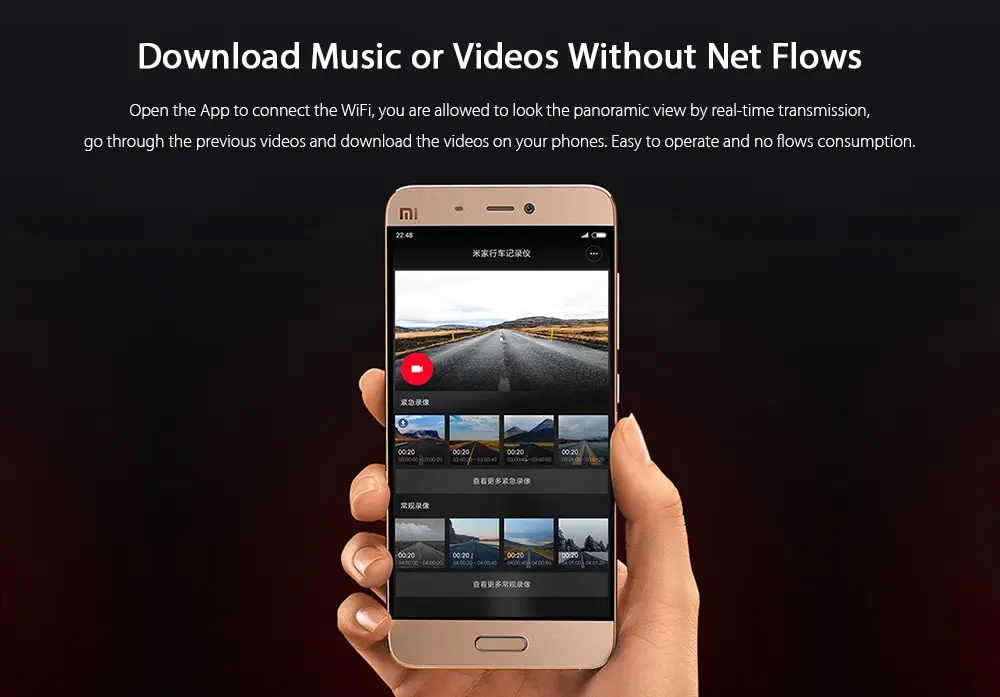 Xiaomi mijia 3.0 inch 1080P Car Digital Video Recorder with 160 Degree Wide Angle