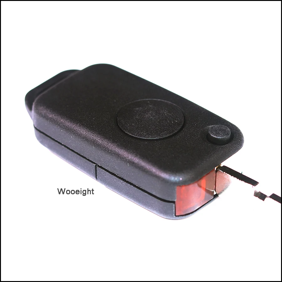 Wooeight New Replacement 1 Button Remote Flip Black Key Shell Case With Blade Fit For Mercedes Benz W168 W124 W202 (6)