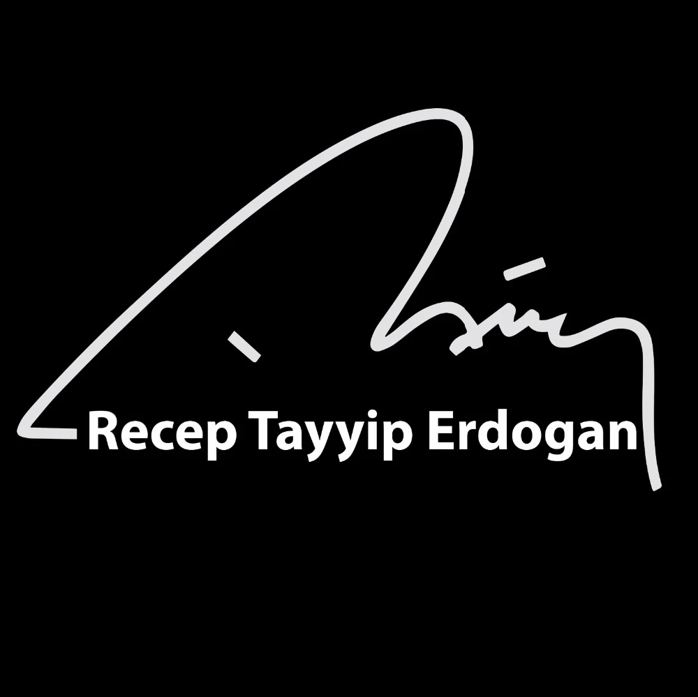 18*10 см Авто Motorrad Aufkleber для Recep Tayyip Erdogan наклейка Autogramm Unterschrift крутая графика