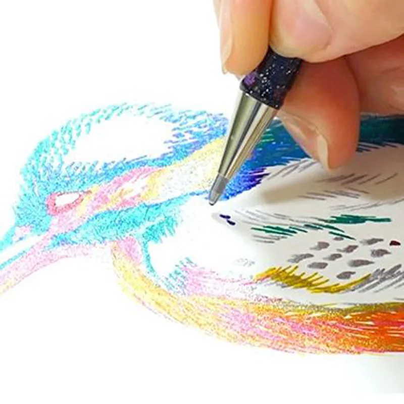 PENTEL Glitter Gel Color Butterfly Gel Pen Shiny Metal Two-color Monochrome K110 Painting Pen Color Ink 1.0 mm