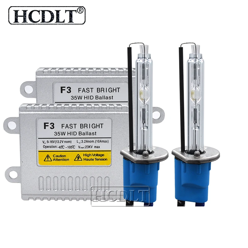 HCDLT AC 35W Xenon HID Kit Digital Slim F3 Fast Start Ballast Reactor 5500K H1 H7 H11 HB3 HB4 D2H Car Light Xenon HID Bulb Lamp (2)
