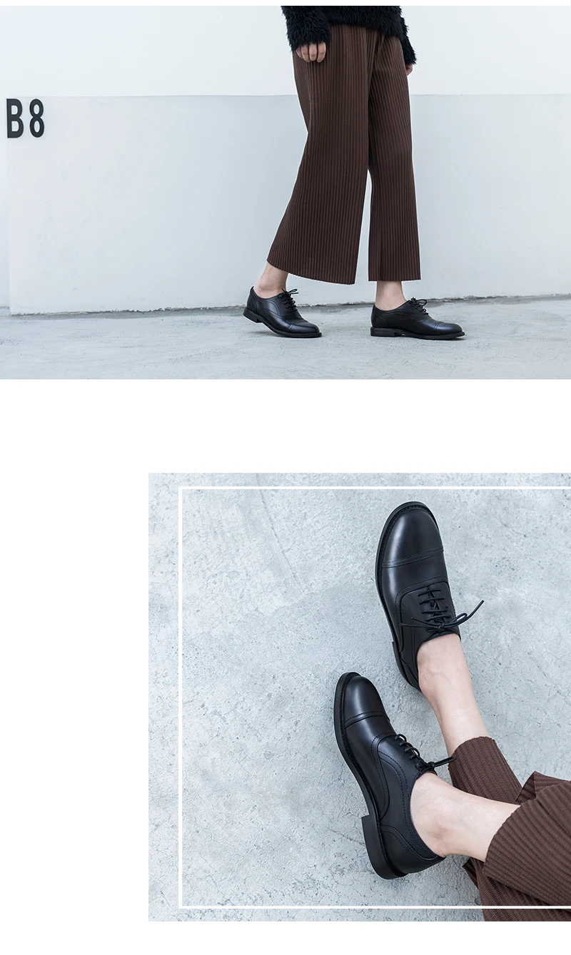VANGULL/Женская обувь из натуральной кожи; сезон весна-осень; обувь в деловом стиле из коровьей кожи; броккен; черная классическая модная обувь в стиле ретро