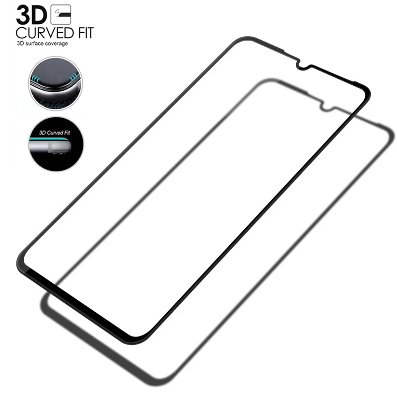 

9D Tempered Glass for Huawei P30 Lite Screen Protector for Huawei Nova 4e HD Full Coverage Protective Glass Film Black
