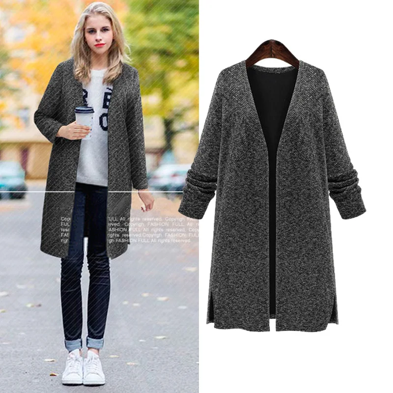 

L-5XL Plus Size Casual Women Sweaters 2019 Autumn Knitting Cardigans Sweater Winter Fashion Extra Large Size Female Open Stitch