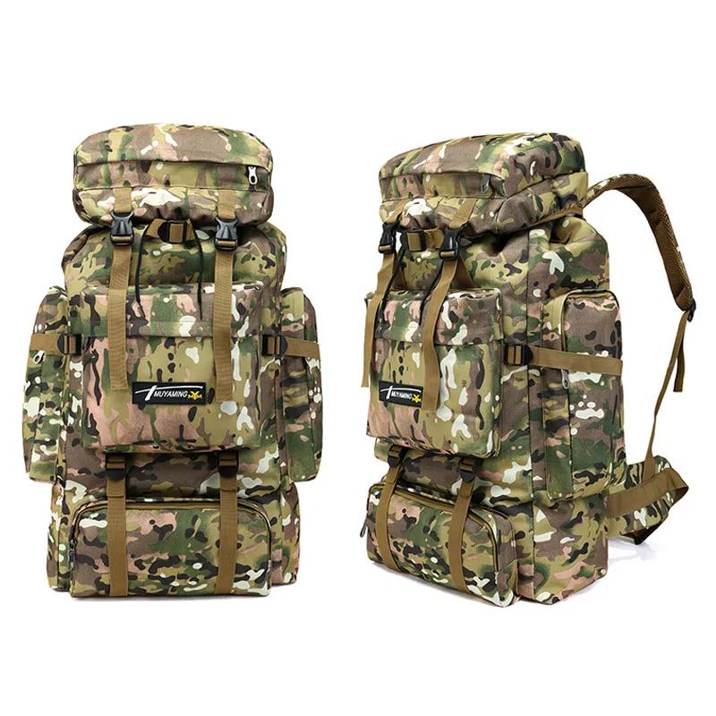 70l Large Capacity Backpack Multifunction Waterproof Army Military 