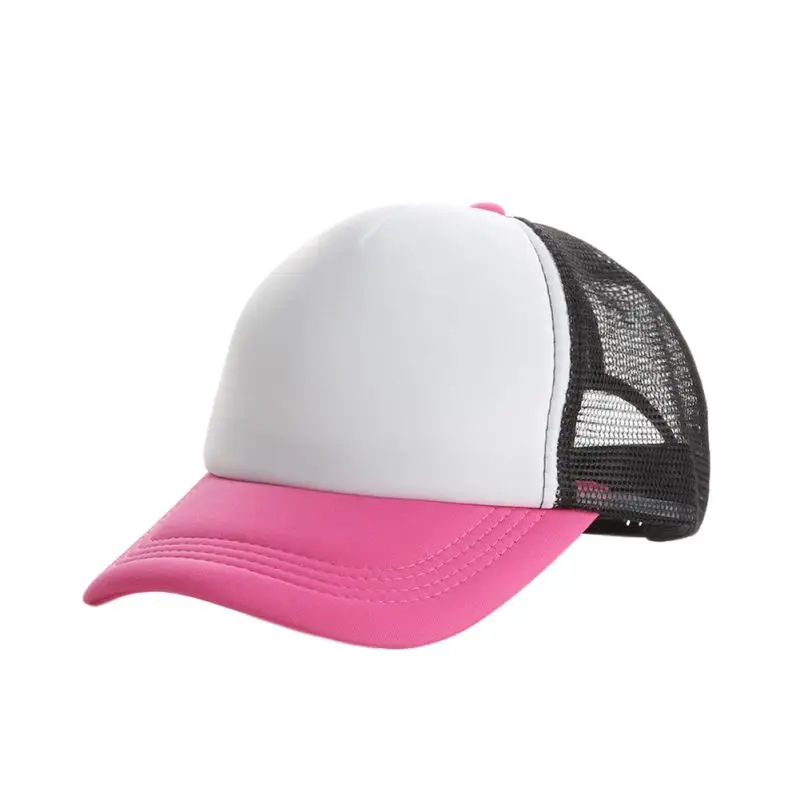 Мужская и женская сетчатая летняя кепка для бега, бейсбольные шапки для туризма, для взрослых, для улицы, Snapback, быстросохнущая дышащая Спортивная Кепка s Bthi - Цвет: Розовый