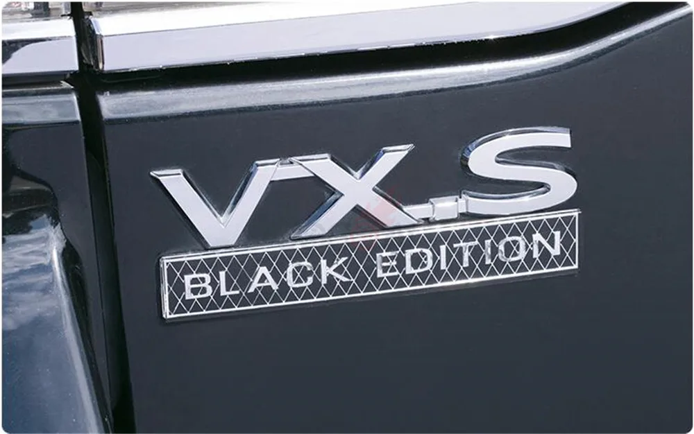 Хромированная накладка на задний багажник "BLACK EDITION WHITE EDITION M VXS VXR V8 5,7" для Toyota Land Cruiser LC200 FJ200 2008-19