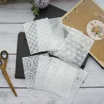 

40 sheets/lot DIY white soft flower grid pattern wrapping creative paper craft handmade scrapbooking decoration