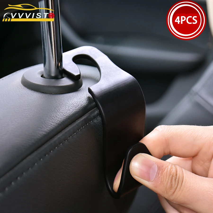 

4PCS Hook Car Seat Back Clips Auto Fastener Clip Interior Plastic Clips Fasteners Bag Holder For Car interior accessories