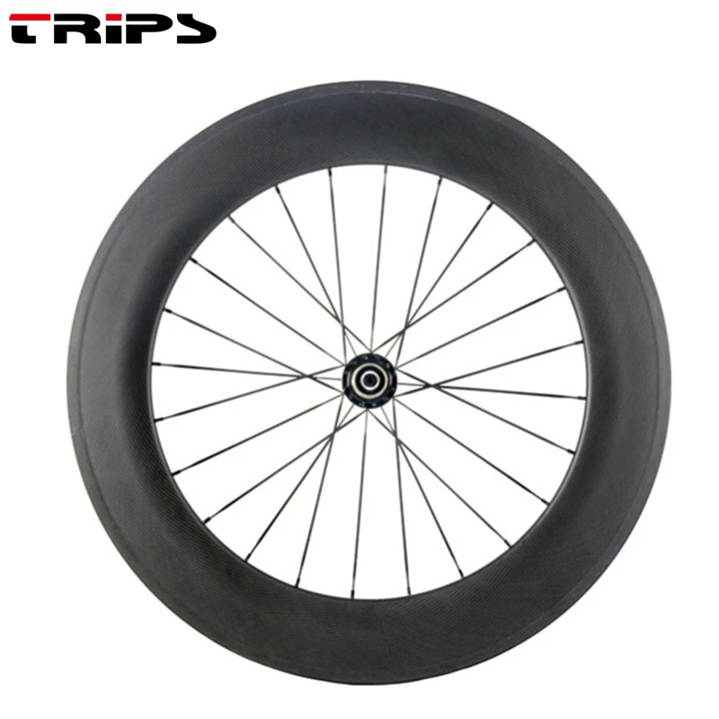 Excellent 88mm deep Clincher 700C road bike carbon wheels Powerway R36 Ceramic tubular racing carbon bicycle wheelset Basalt brake surface 1