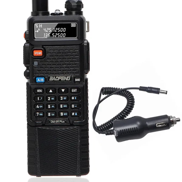 Baofeng DM-5R Plus цифровая рация DMR Dual Time Solt Tier1& 2 tier ii Ham CB портативное радио модернизированное 3800 мАч батарея - Цвет: add car charger