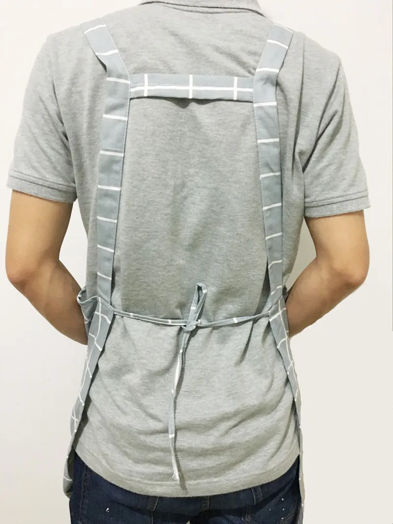Lady Women Men Cotton Linen Apron Oil-proof Cooking Baking Kitchen Adult Fashion Sleeveless Aprons Nordic Style Kitchen Utensils (10)