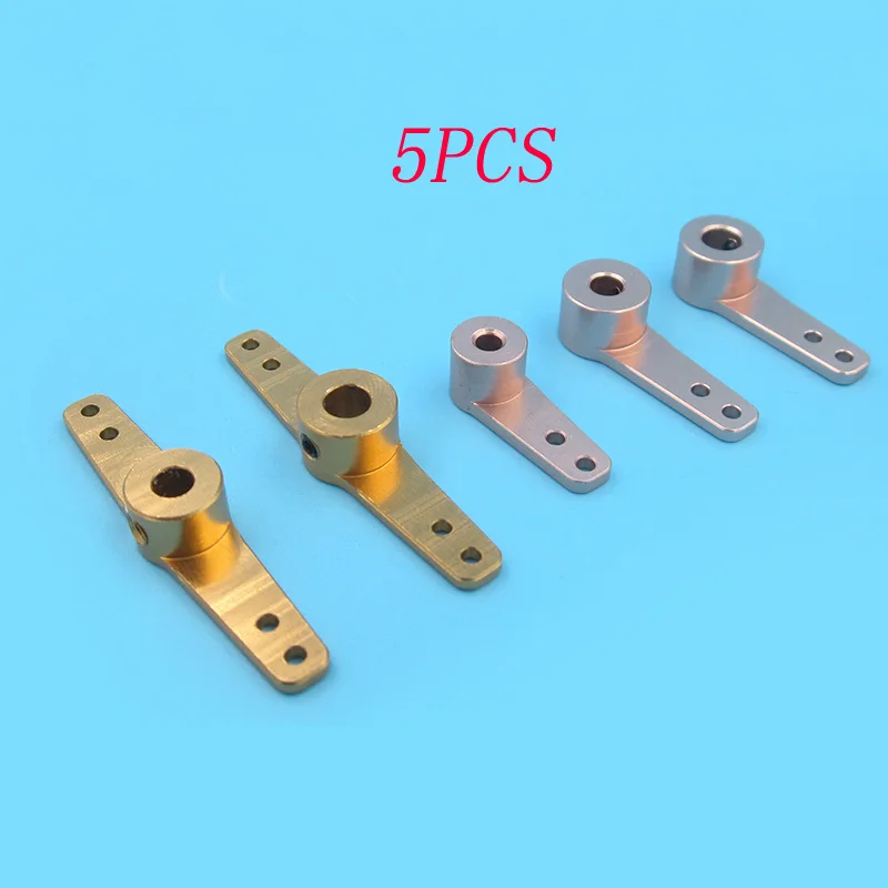 

5PCS Metal Gear Steering Servo Arm Horn Half Arm Dual Arms Crank Connecting Rod Rocker Fixed Wing Rudder Parts for RC Model