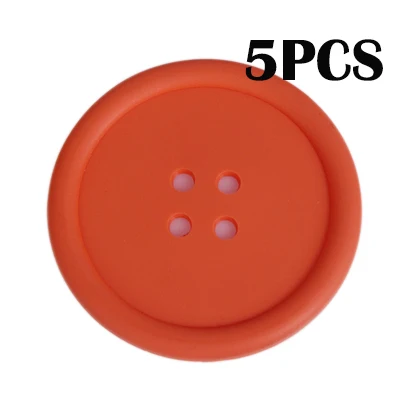 5 шт круглые подставки для стола, подставки для напитков, силиконовые подставки, столовые, жаростойкие коврики для чашки, подставки, каминные стойки, Индивидуальные - Цвет: 5pcs orange