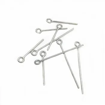 

100pcs/lot 20/30/50mm Stainless Steel Eye Head Pin Needles for DIY Earrings Necklaces Bracelets Jewelry Making