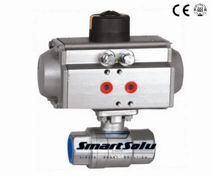 DN25 " из нержавеющей стали 3 способа высокого шарик давление клапан для пневматического привода