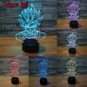 

Anime Dragon Ball Son Goku 3D Led Light Model Toys Anime Dragon Ball Super Saiyan 7 Color Changeable Toy Birthday Jouet Gift