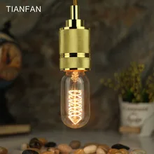 TIANFAN T45 Edison ЛАМПЫ E27 220 В 40 Вт спираль накаливания короткозамкнутый лампы накаливания с теплый белый специальная лампа янтарного стекла