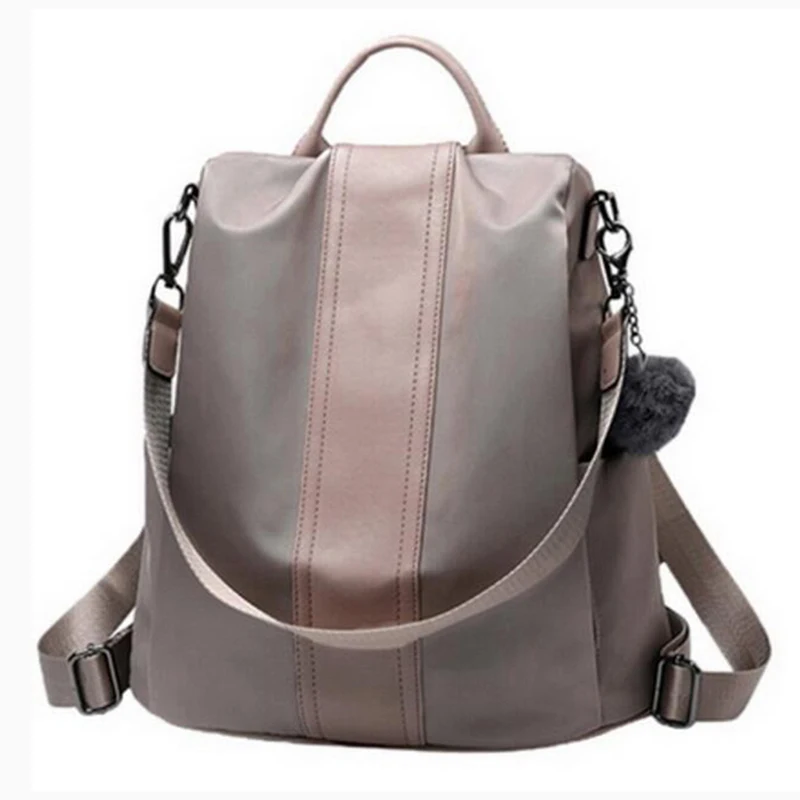 С меховой цепочкой, женский рюкзак, противоугонные школьные сумки для девочек-подростков, Подростковый рюкзак, рюкзак для книг, рюкзак для путешествий, высокое качество