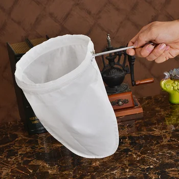 

Yolife Milk Tea Filter Bag with Handle Coffee Cotton Cloth Strainer Tea Infusers for Loose Bubble Tea Mesh Strainer Colander