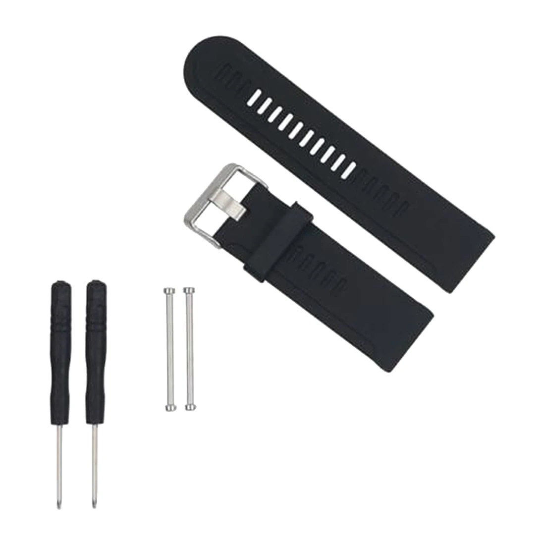 

Soft Silicone Strap Replacement Watch Band For Garmin Fenix 3/HR Black