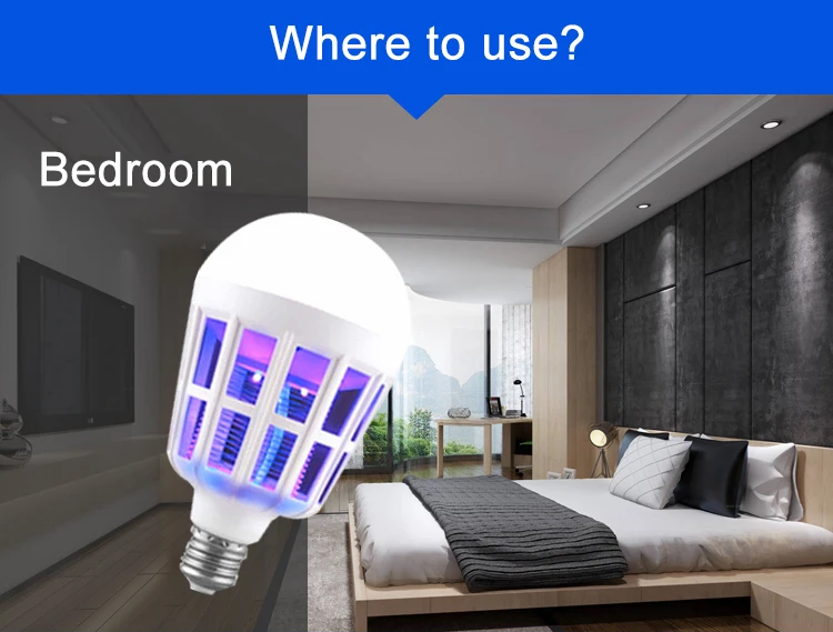 Anti Mosquito Killer Lamps LED Bulb E27 110V 220V 15W Muggen Killer Anti Moustique Electrique Trap Lamp Bug Zapper (7)
