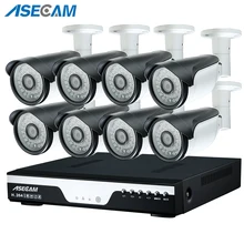 HD 8ch 1920 p CCTV камеры DVR видео Регистраторы и наружная черного цвета, в виде пули 3mp безопасности системный комплект для фотокамеры P2P наблюдения оповещения по электронной почте